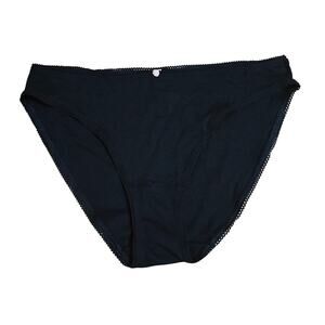 Victoria's Secret Solid Black Bikini XLarge Cotton Panty